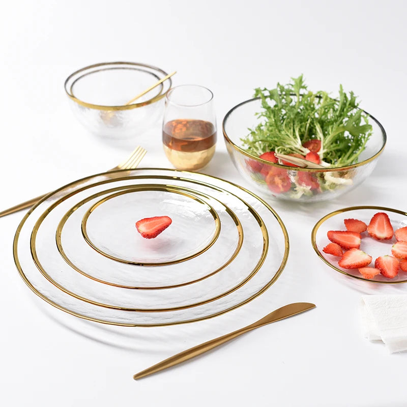 Assiette Transparente en Verre Epurée Unique