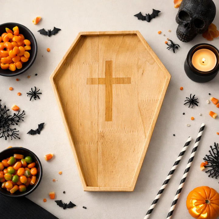 Assiette de Présentation Cercueil en Bois