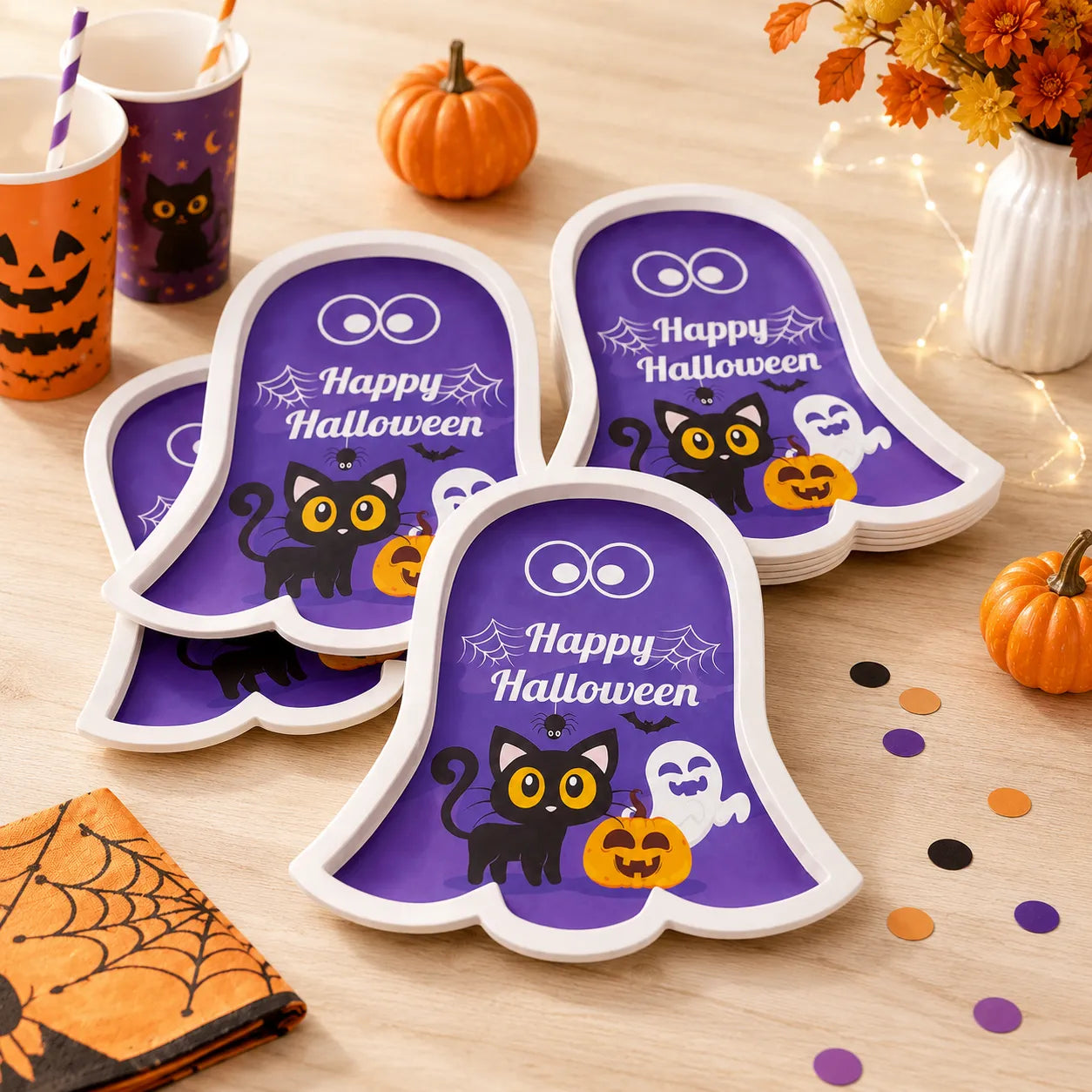 Assiette de Présentation Violette Halloween Originale