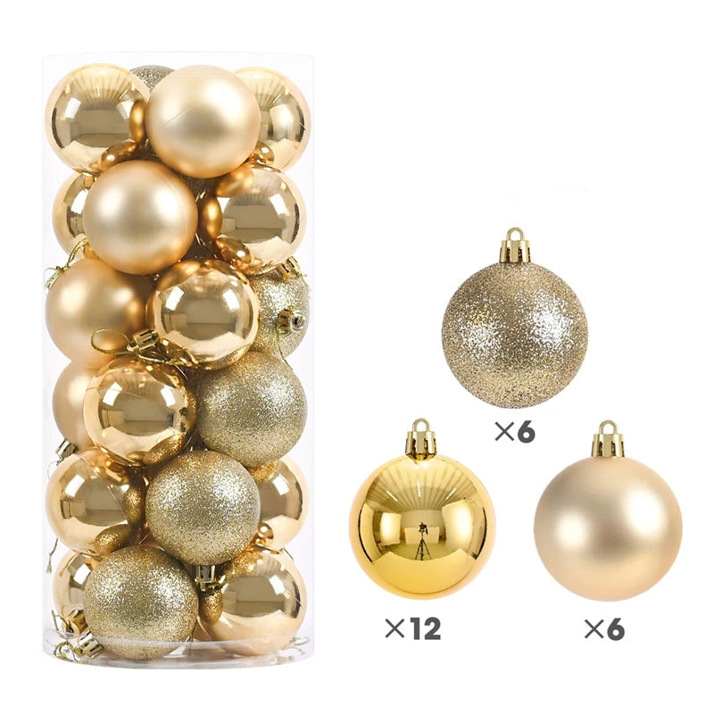 Assortiment de Boules de Sapin Dorées