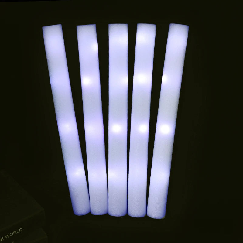 Bâton Lumineux Blancs en Mousse Festifs