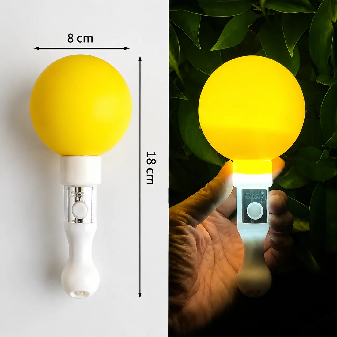 Bâton Lumineux à Boule Jaune Moderne
