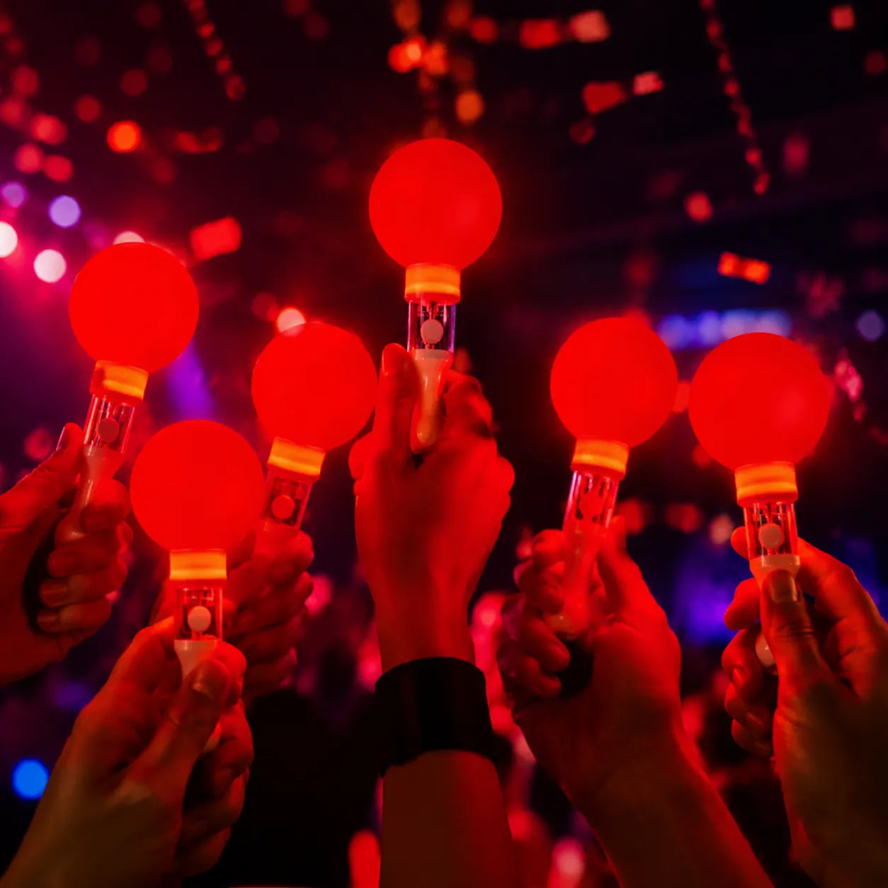 Bâton Lumineux à Boule Rouge Festif