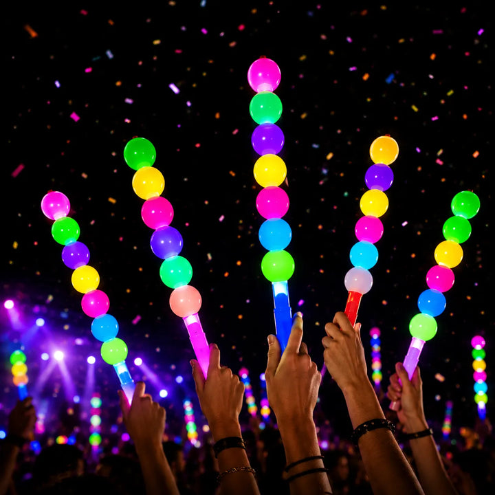 Bâton Lumineux à Boules Colorées