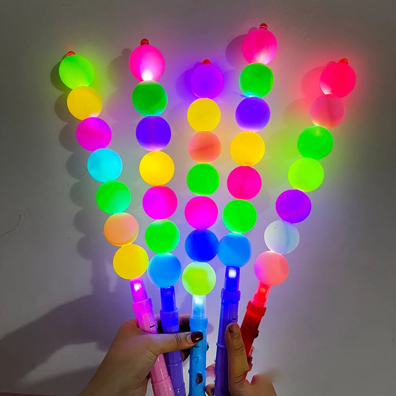 Bâton Lumineux à Boules Colorées Minimaliste