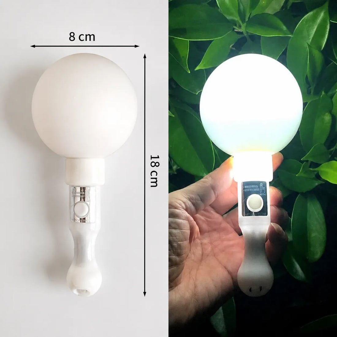 Bâton Lumineux en Mousse Blanc Moderne