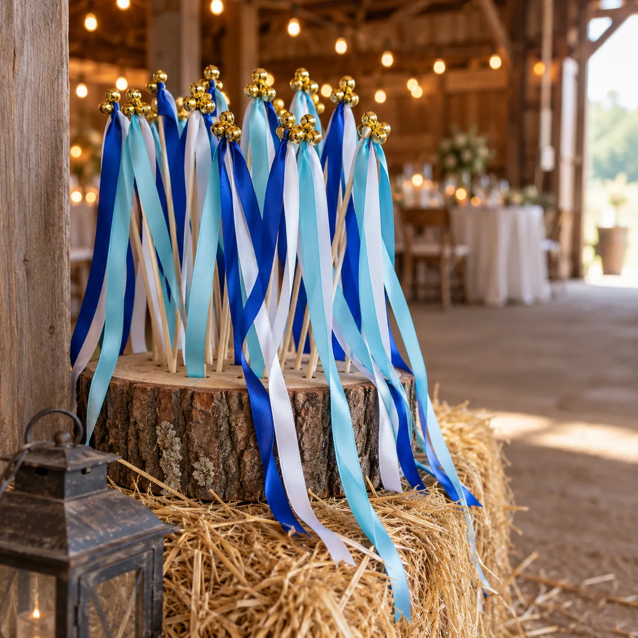 Baguette De Rubans Bleus Mariage Joyeux
