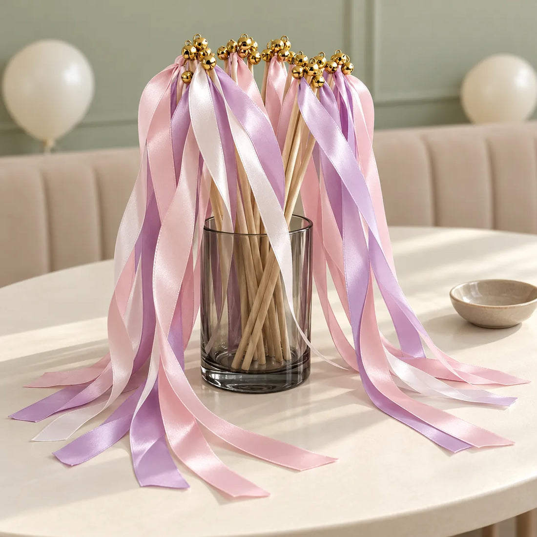 Baguette De Rubans Rose Et Violet douce