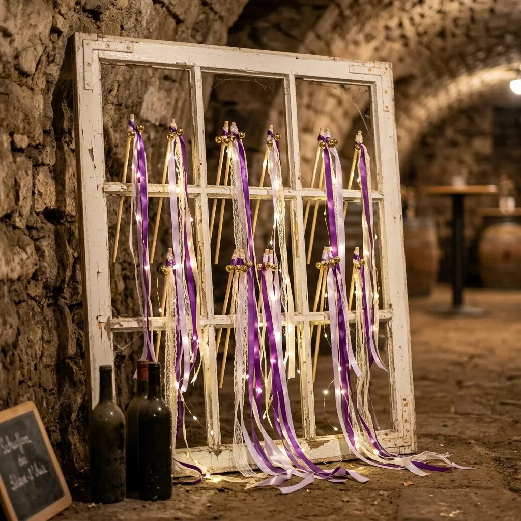 Baguette De Rubans Violets Led Design