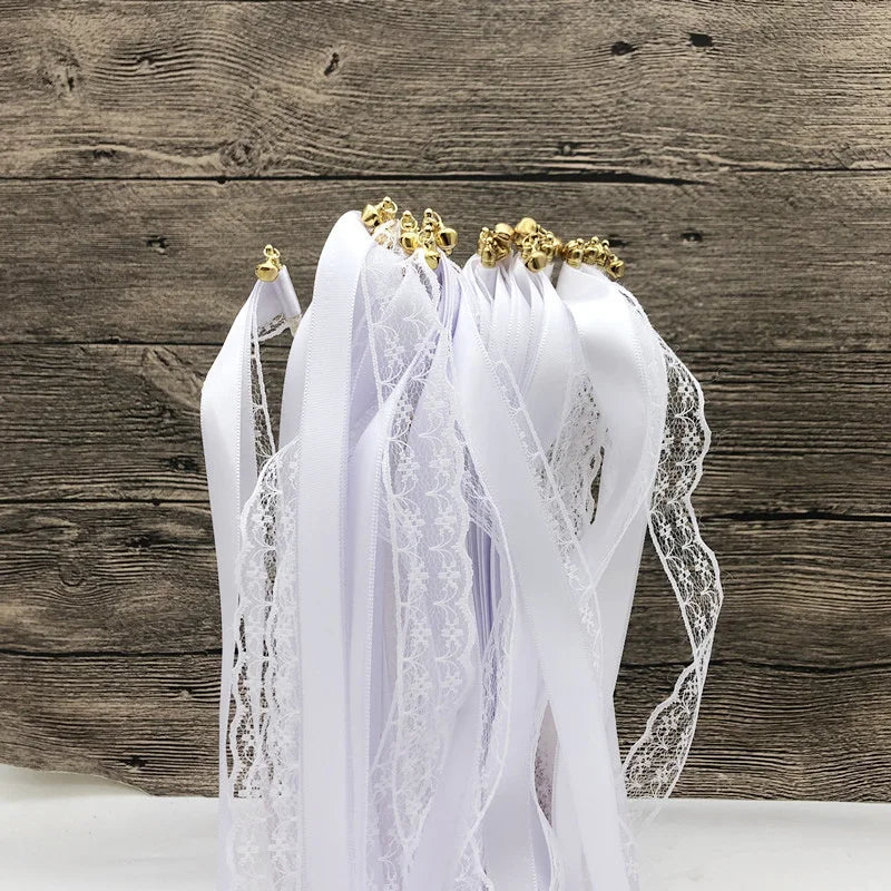 Baguette Rubans Blancs à Dentelle élégant