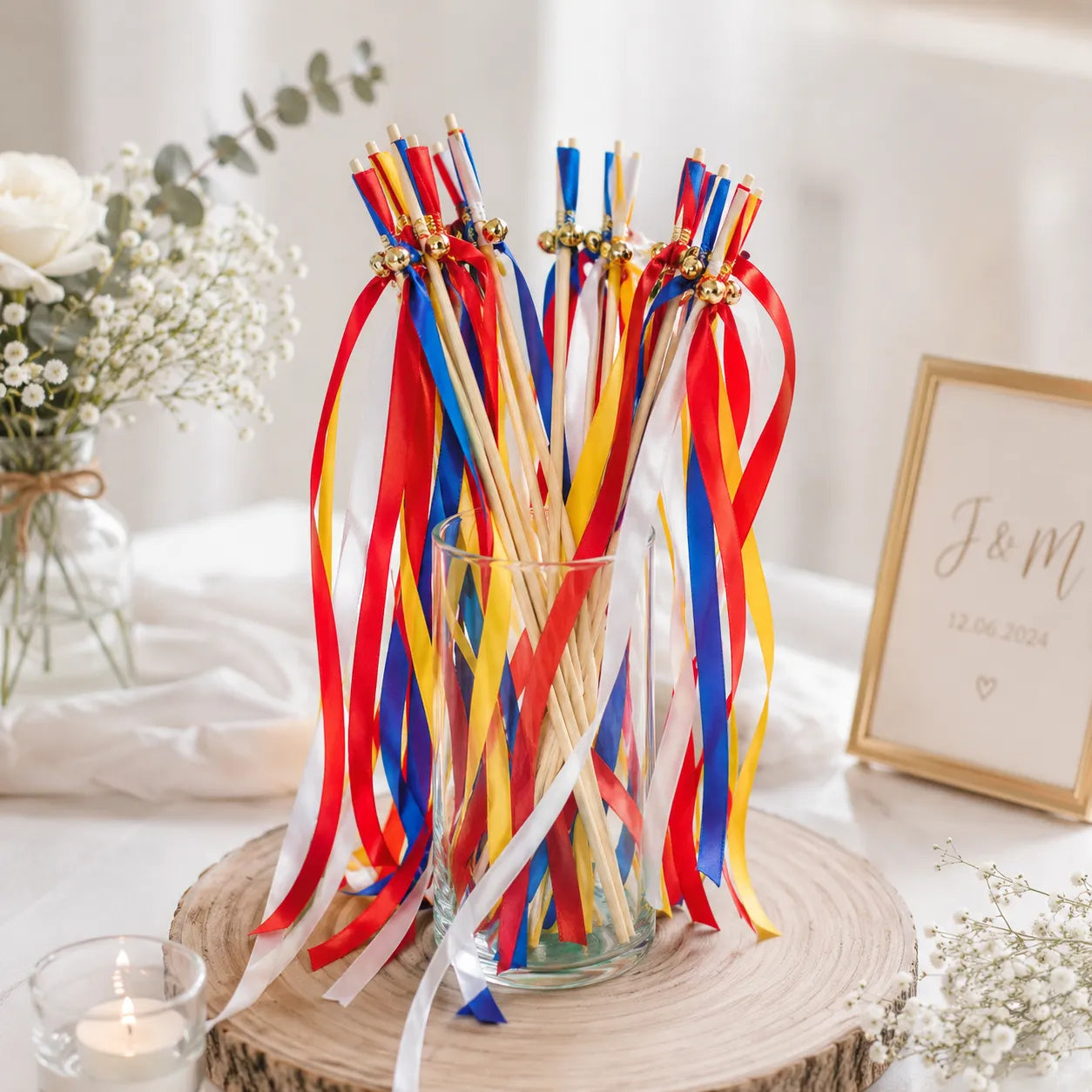 Baguette de Rubans Bleu Blanc Rouge 