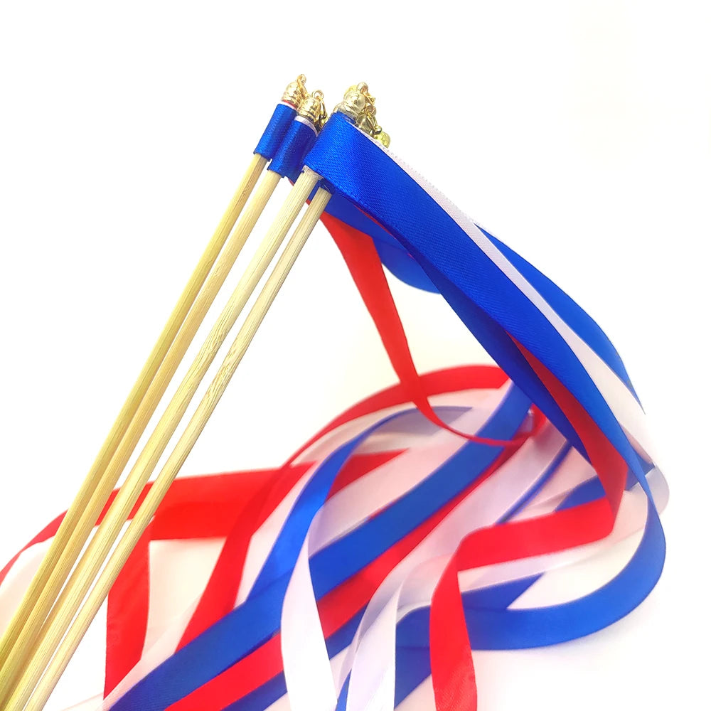 Baguette de Rubans Bleu Blanc Rouge Coloré