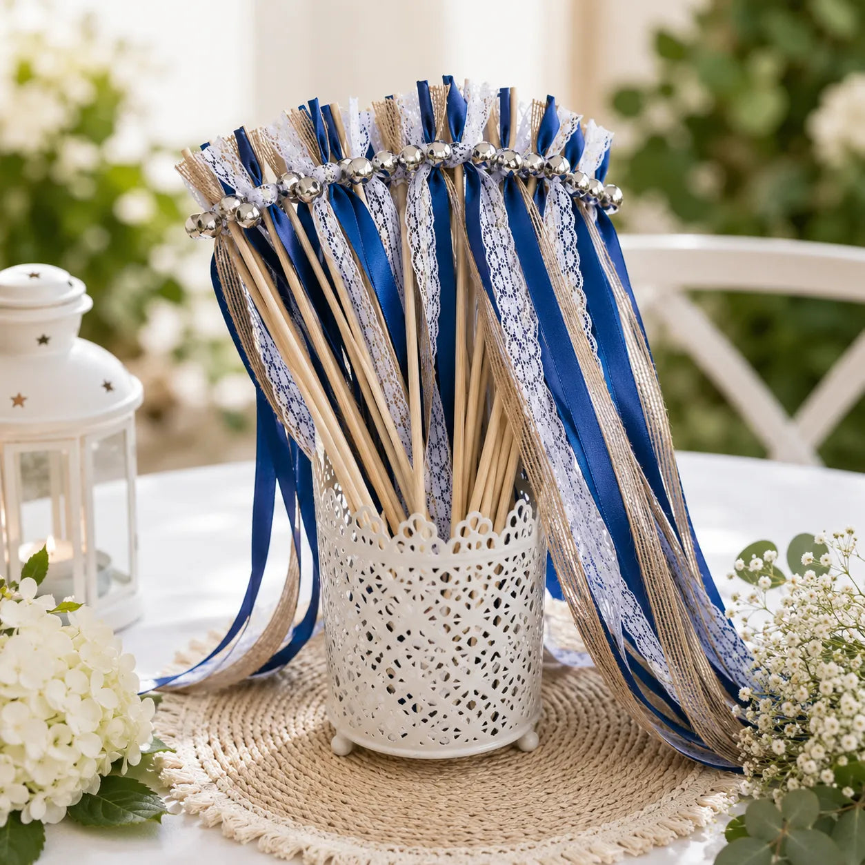 Baguette de Rubans Bleu Dentelles 