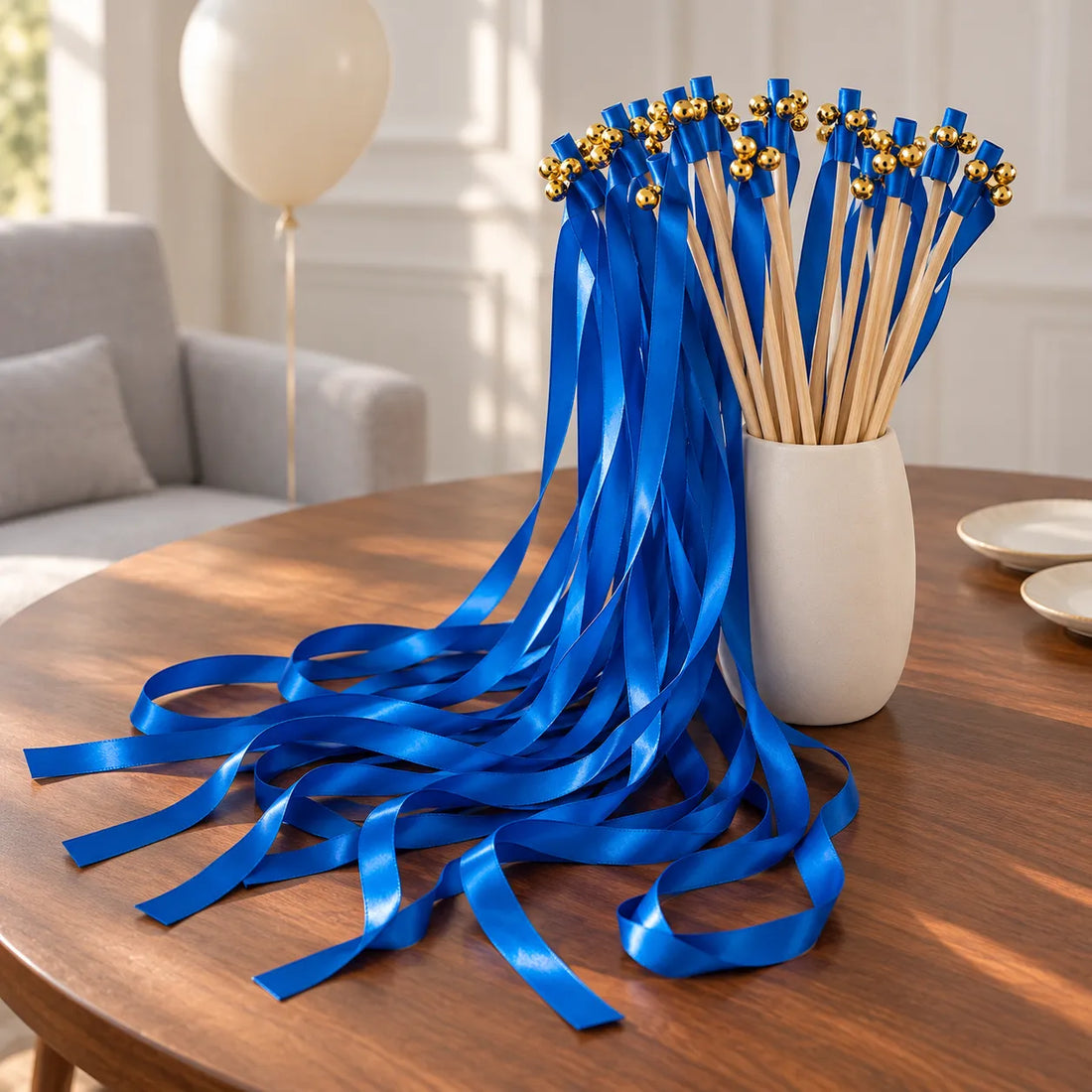 Baguette de Rubans Bleus Unis classe