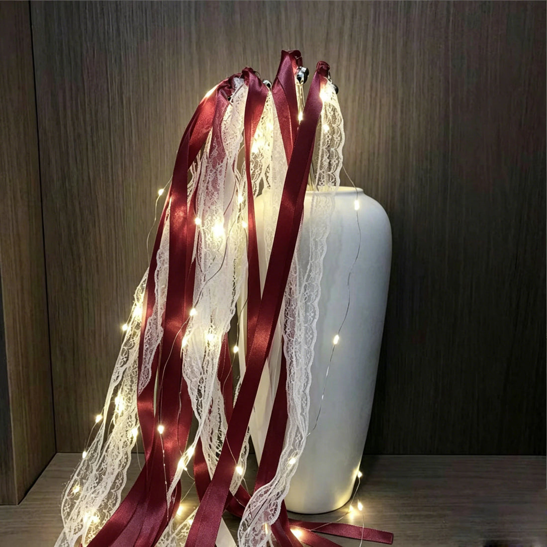 Baguette de Rubans à LED Bordeaux Chic