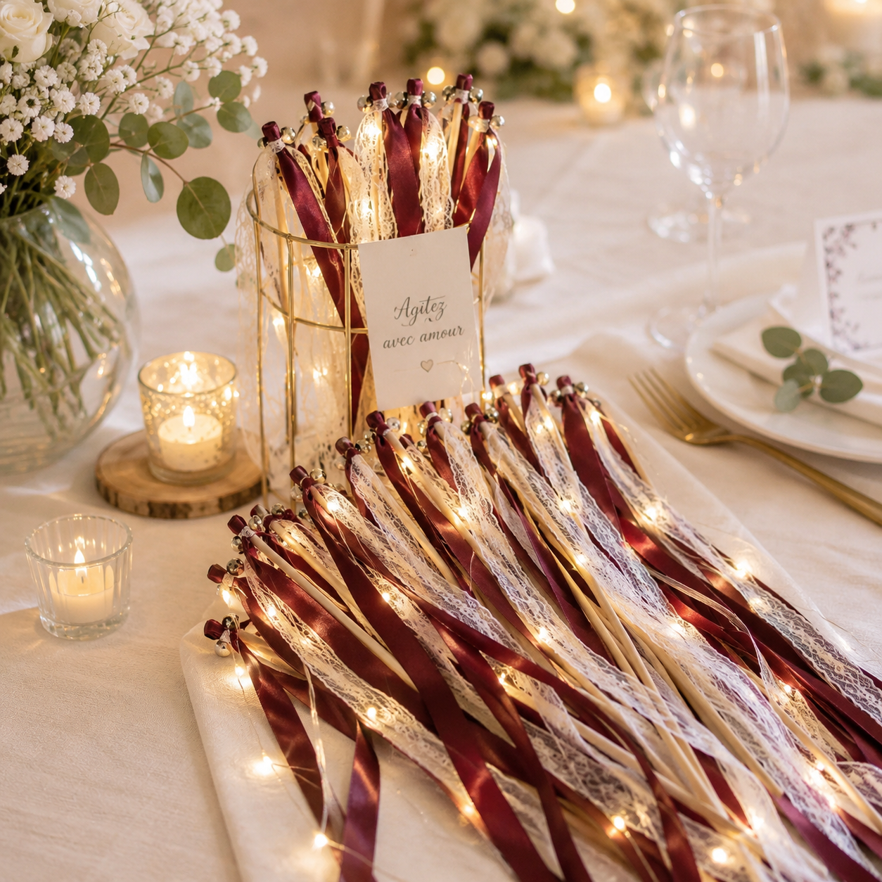 Baguette de Rubans à LED Bordeaux Design