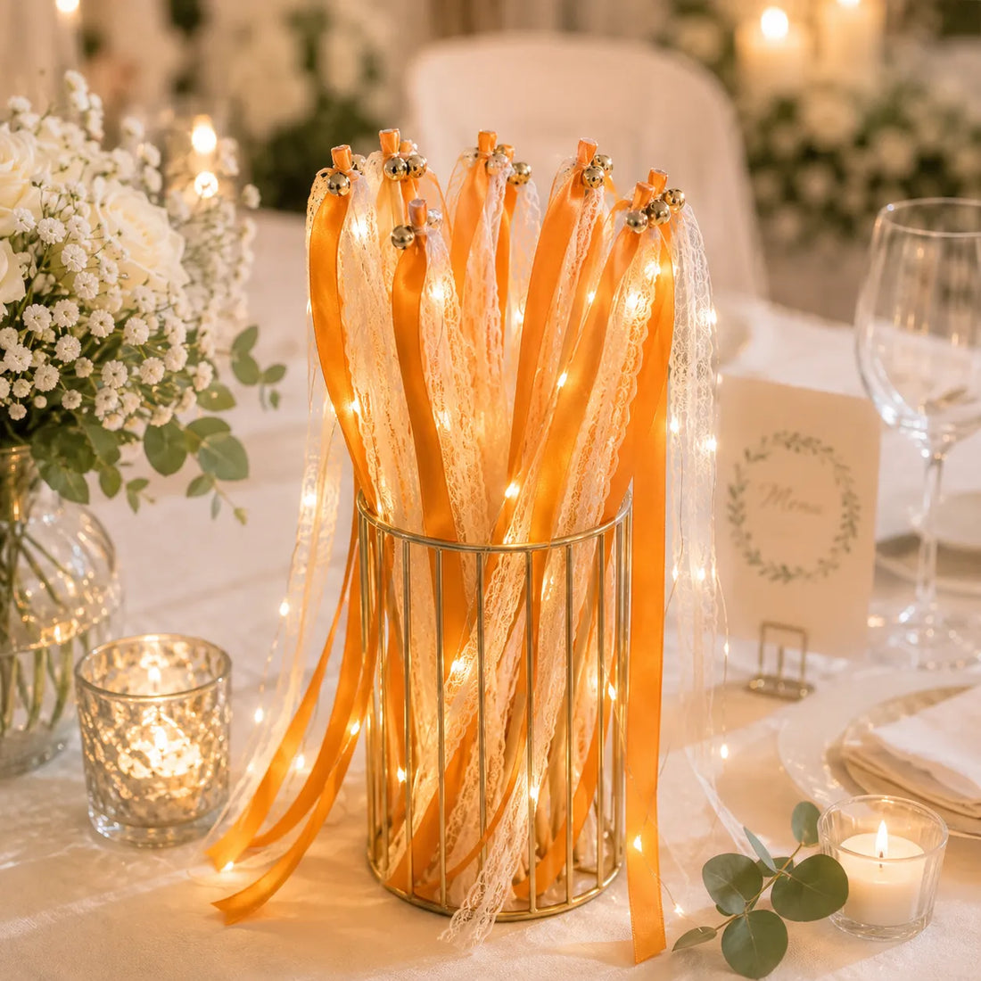 Baguette de Rubans Lumineux Orange 