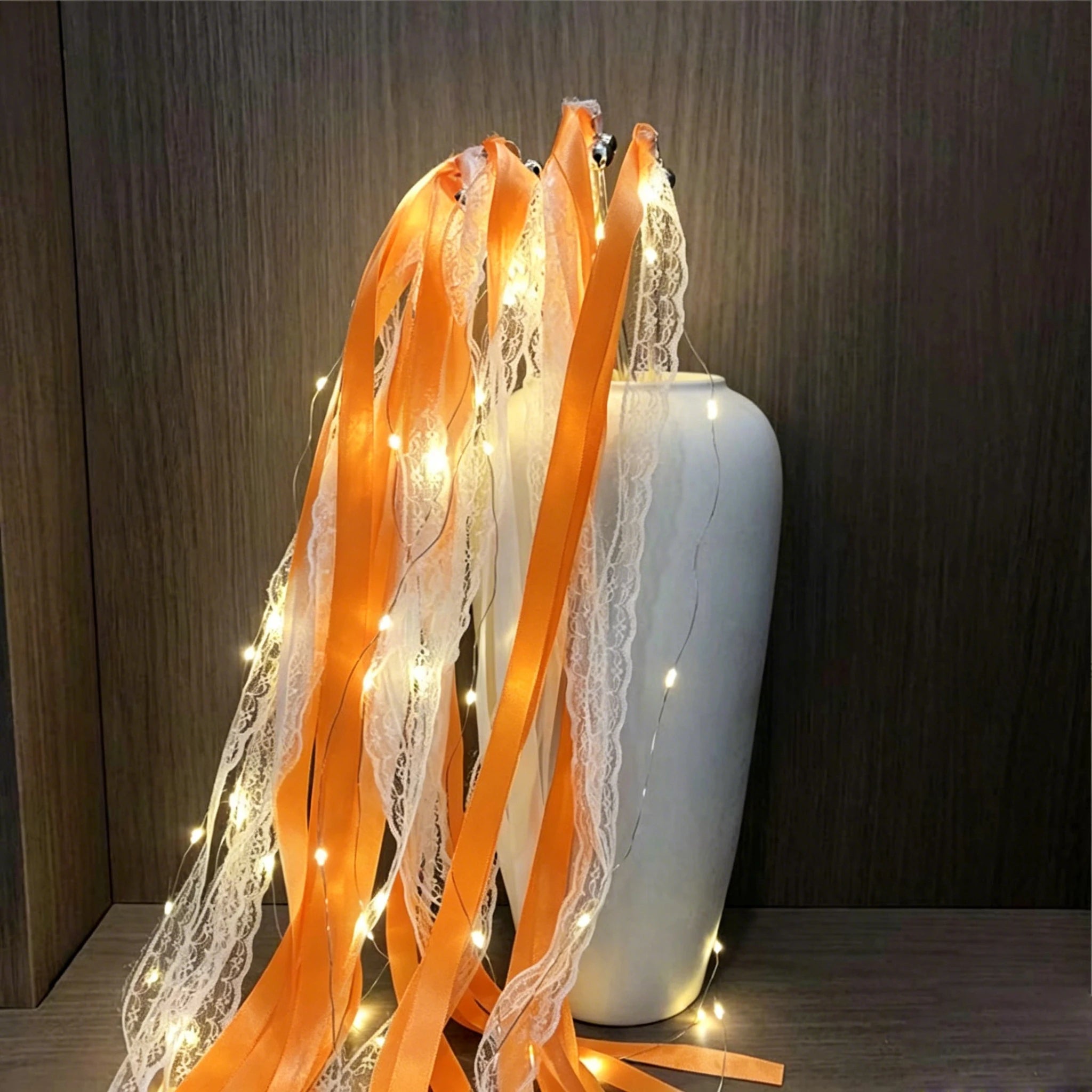 Baguette de Rubans Lumineux Orange Chic