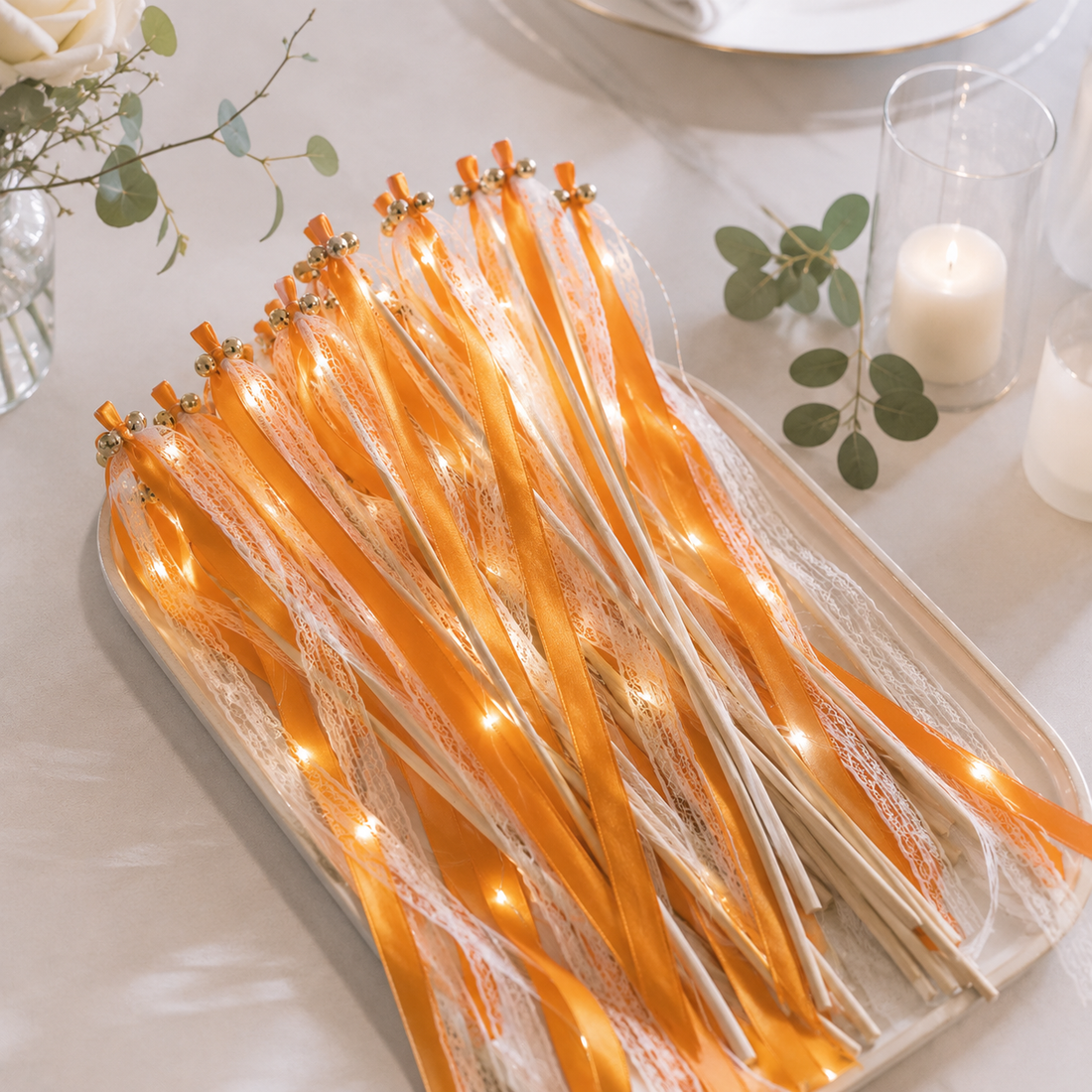 Baguette de Rubans Lumineux Orange Design