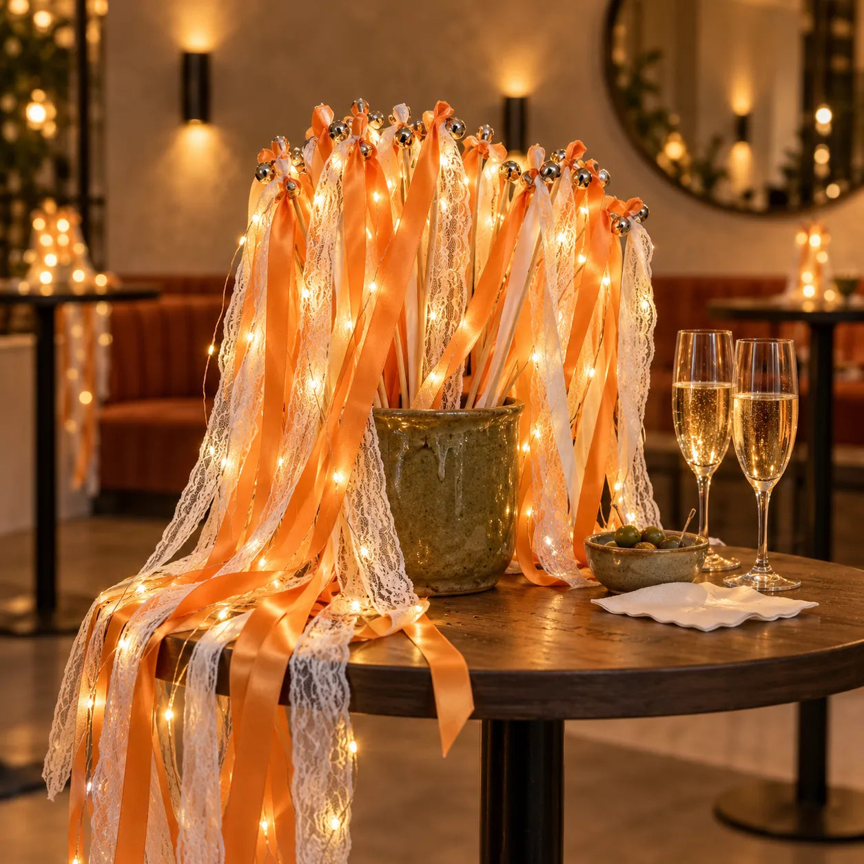 Baguette de Rubans Lumineux Orange Design