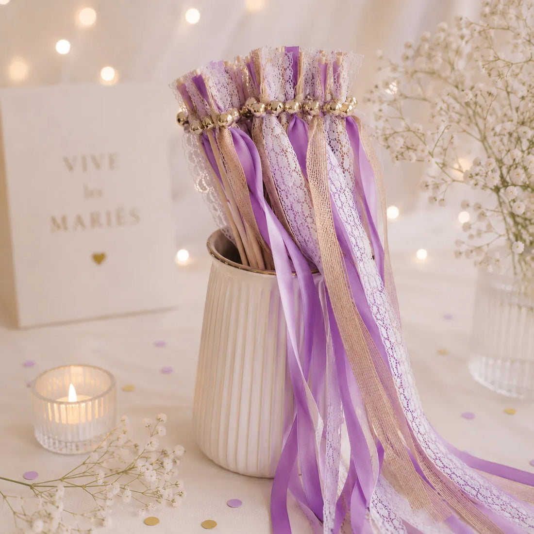 Baguette de Rubans Mariage Bohème 