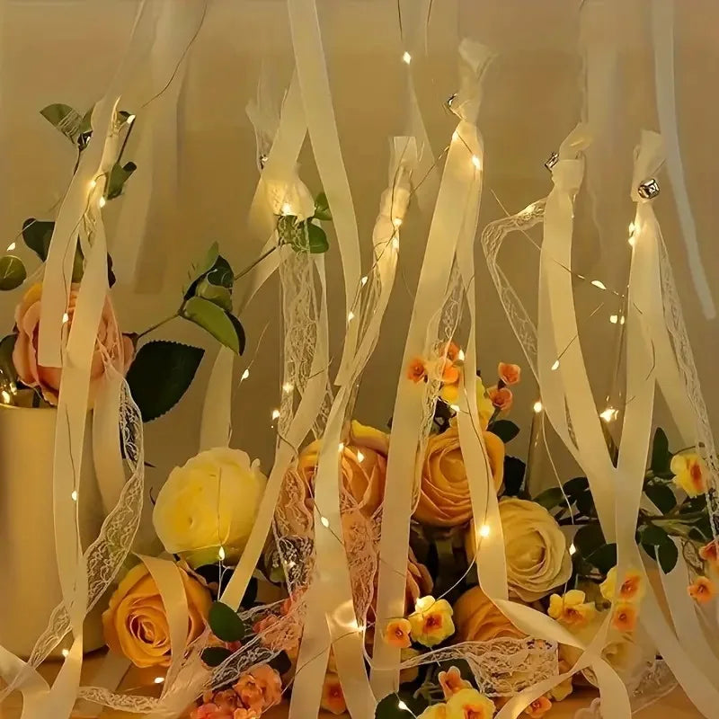 Baguette de Rubans Mariage Lumineux Elégante Neutre