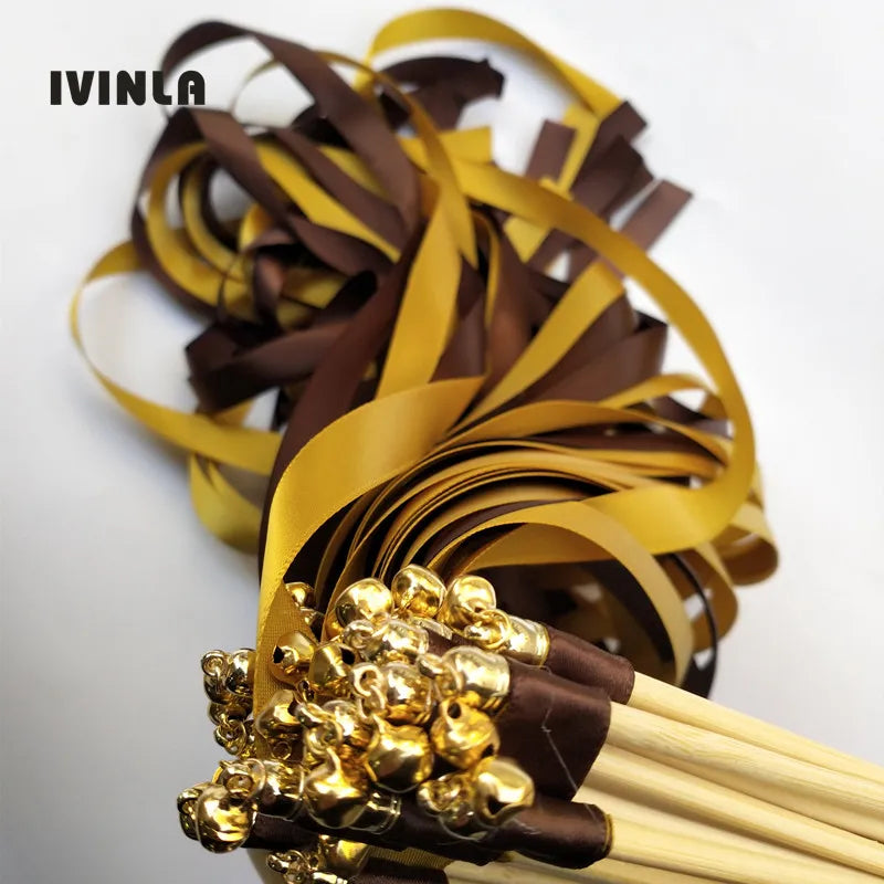 Baguette de Rubans Mariage Marron Raffinée Moderne