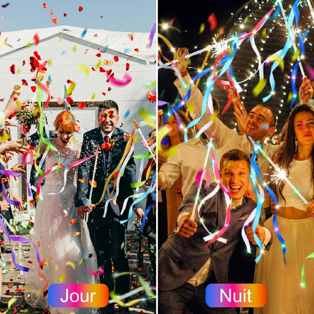 Baguette de Rubans Multicolores LED Elégant