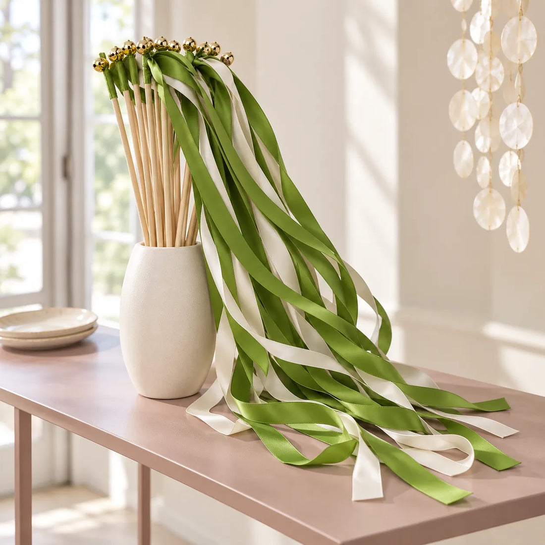 Baguettes De Rubans Verts Mariage classe