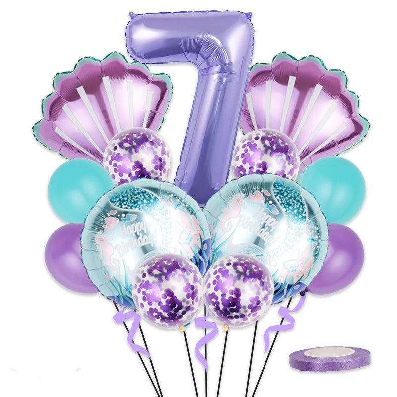 Ballon Chiffre Sirène Cute