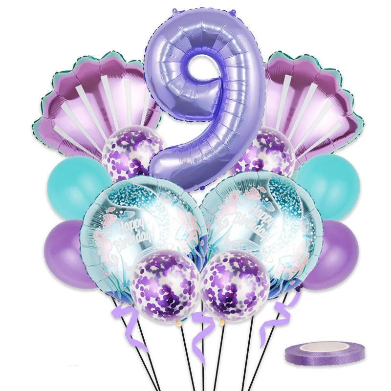 Ballon Chiffre Sirène Scintillant