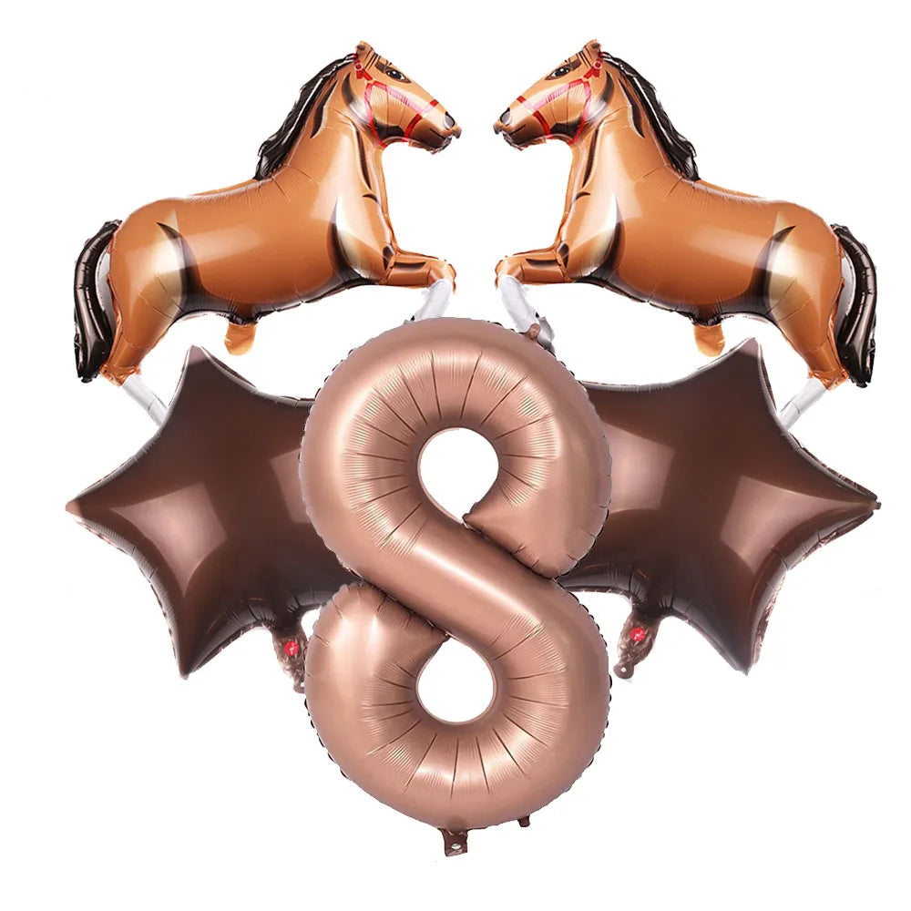 Ballon Chiffre Thème Cowboy Grand