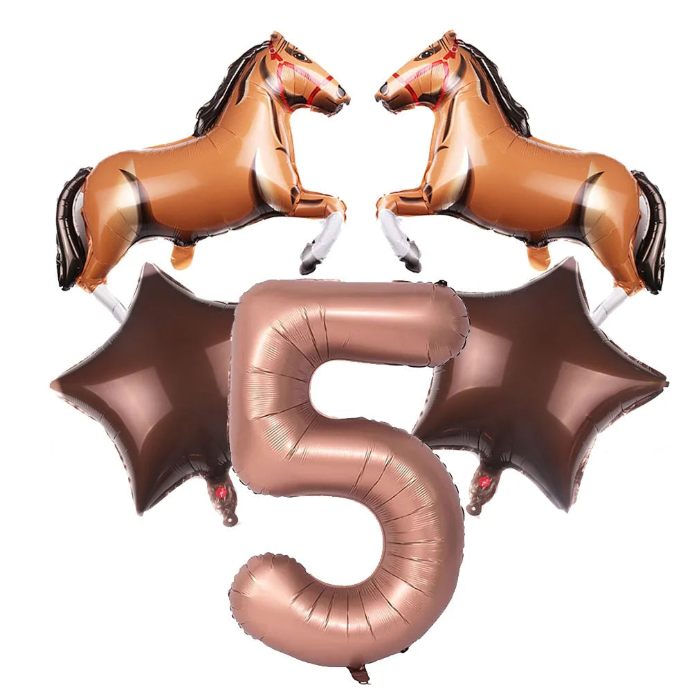 Ballon Chiffre Thème Cowboy Tendance