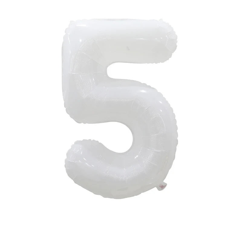 Ballon Chiffre XXL Blanc Robuste