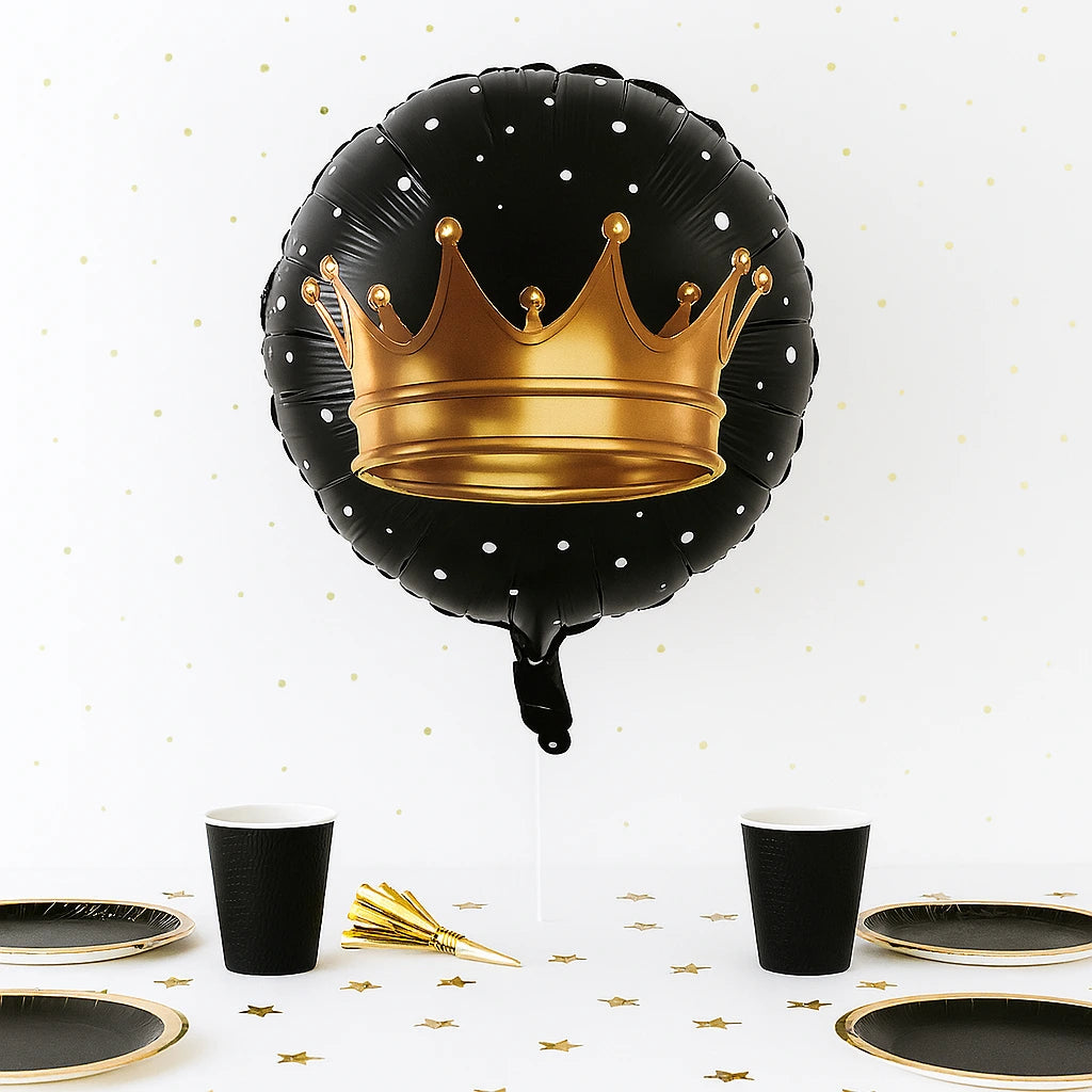 Ballon Couronne Noir et Or