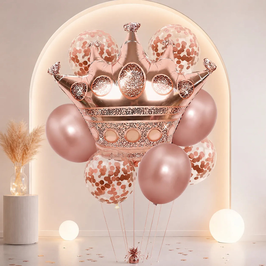 Ballon Couronne Rose Gold Beau