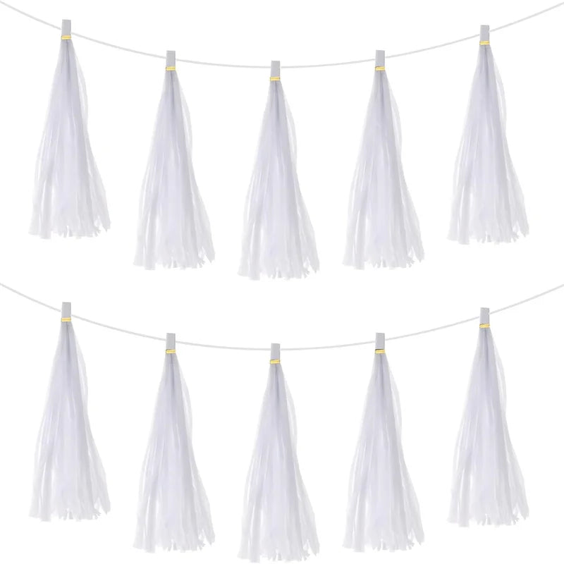 Ballon Géant Blanc Franges
