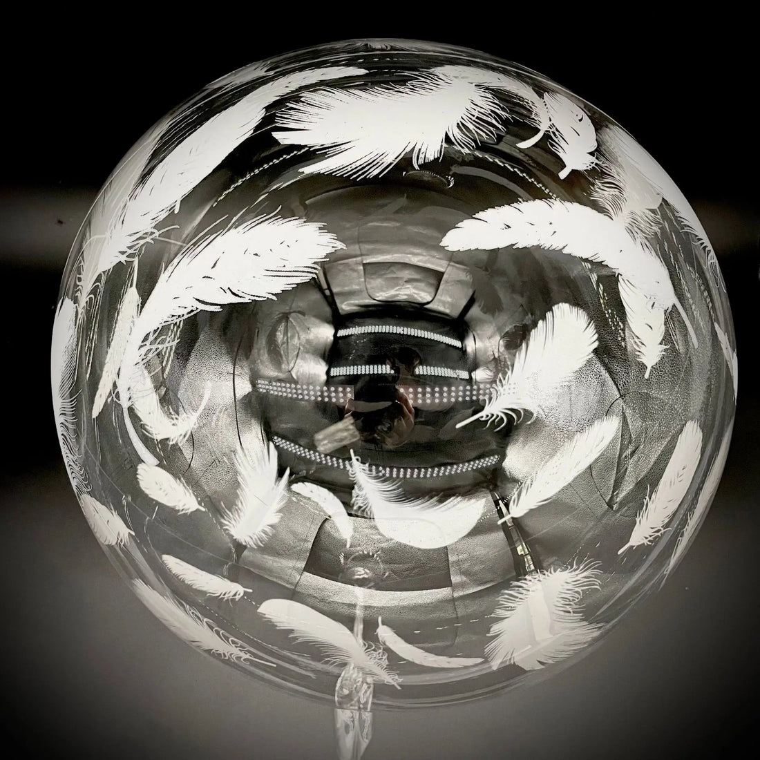 Ballon Géant Transparent Plumes Original