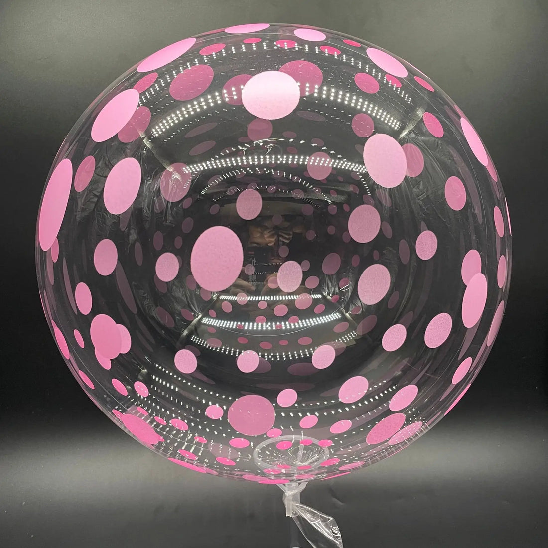Ballon Géant Transparent à Pois Roses Unique