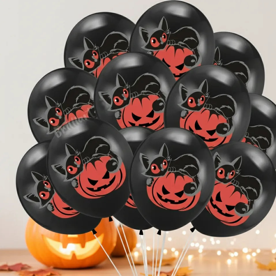 Ballon Halloween Noir en Latex