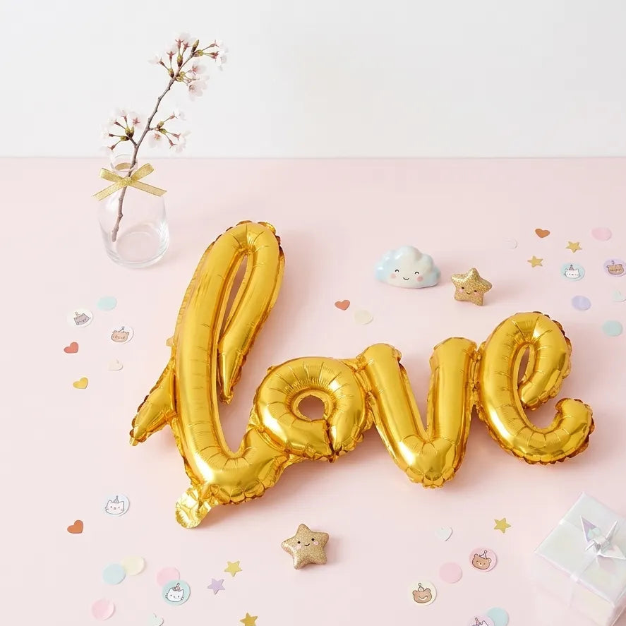 Ballon Love Doré Kawai