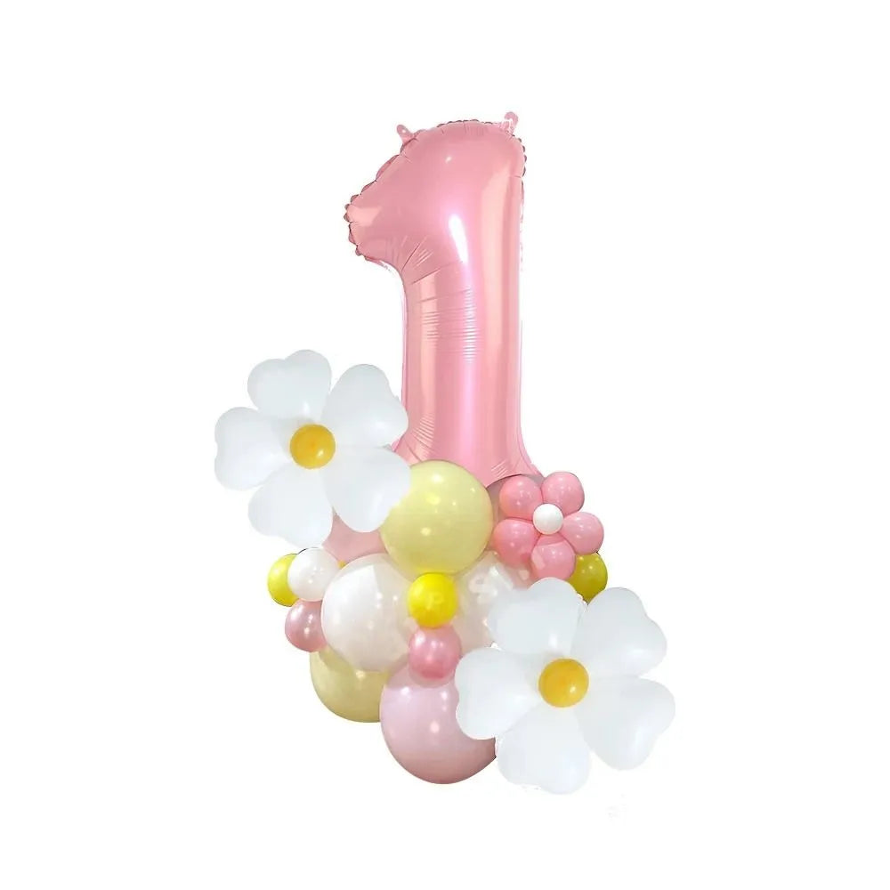 Ballon Numérique Fleurs Blanches1