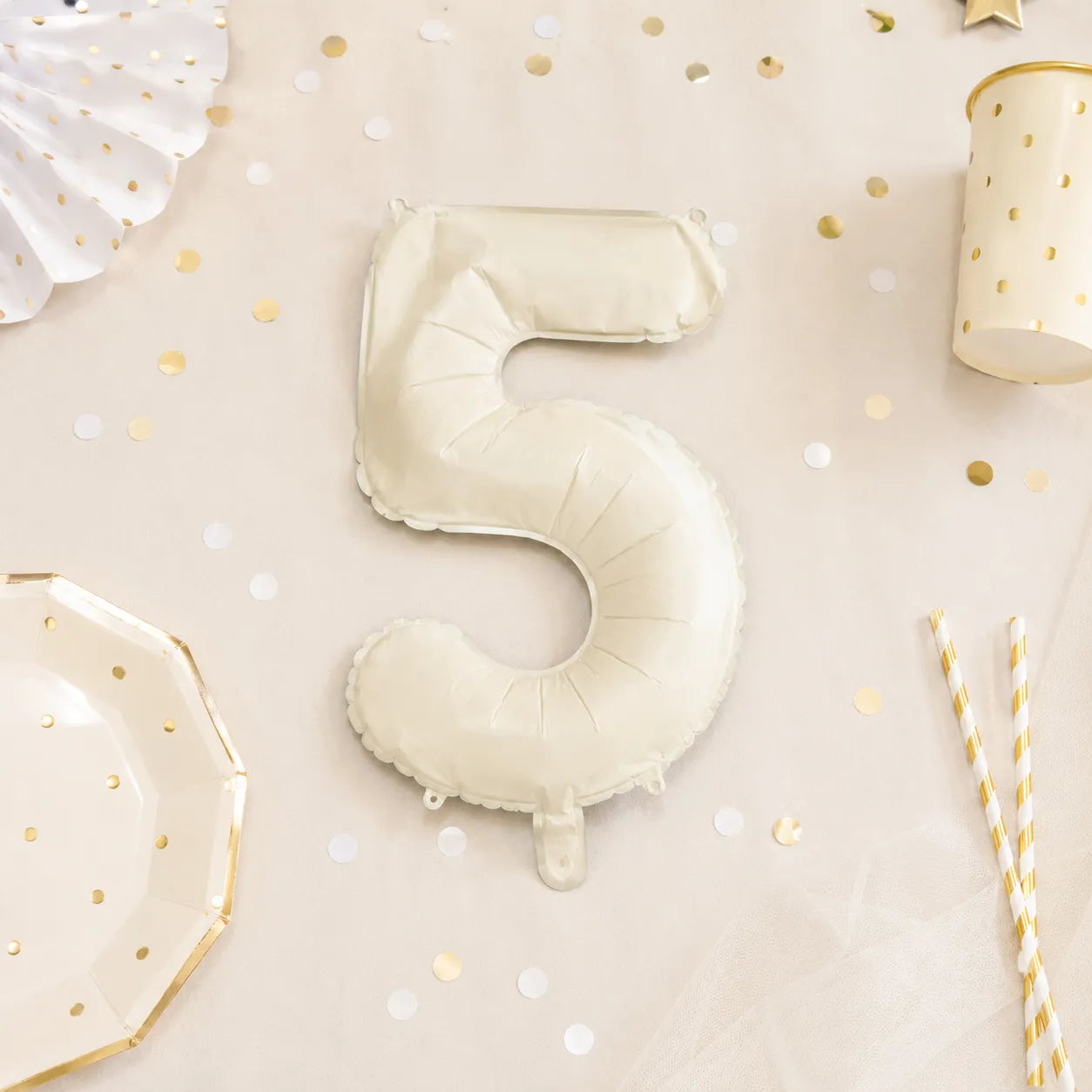 Ballon Numérique XXL Blanc Cassé 5