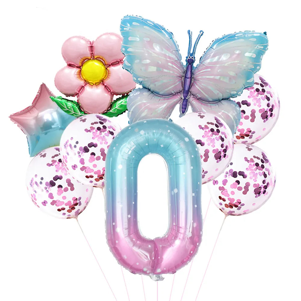 Ballon Numériques Papillon et Fleur