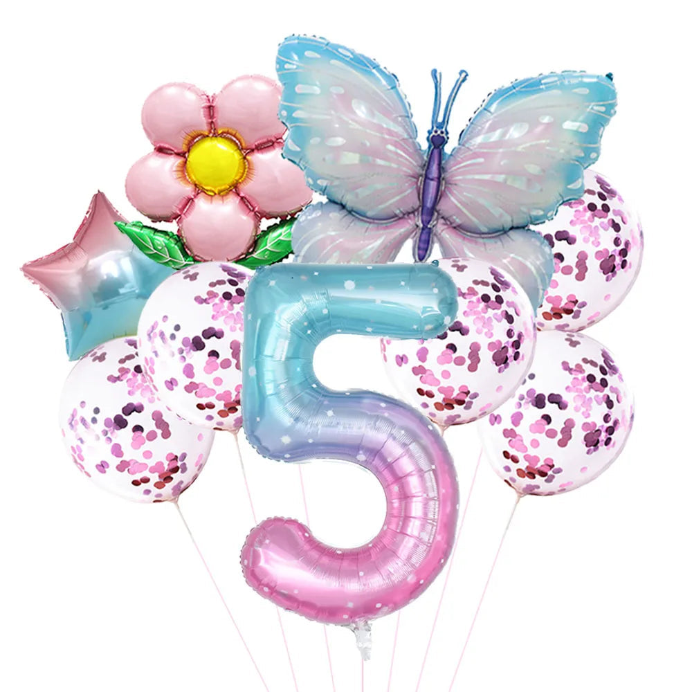 Ballon Numériques Papillon et Fleur Original