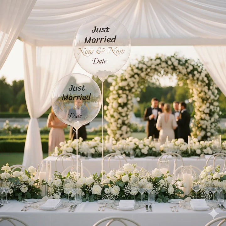 Ballon Transparent Personnalisable Mariage