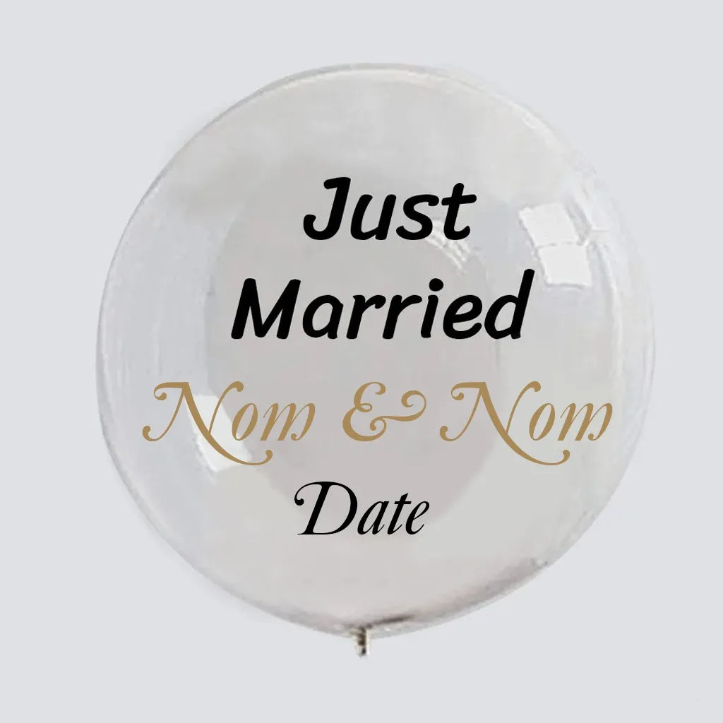Ballon Transparent Personnalisable Mariage Unique