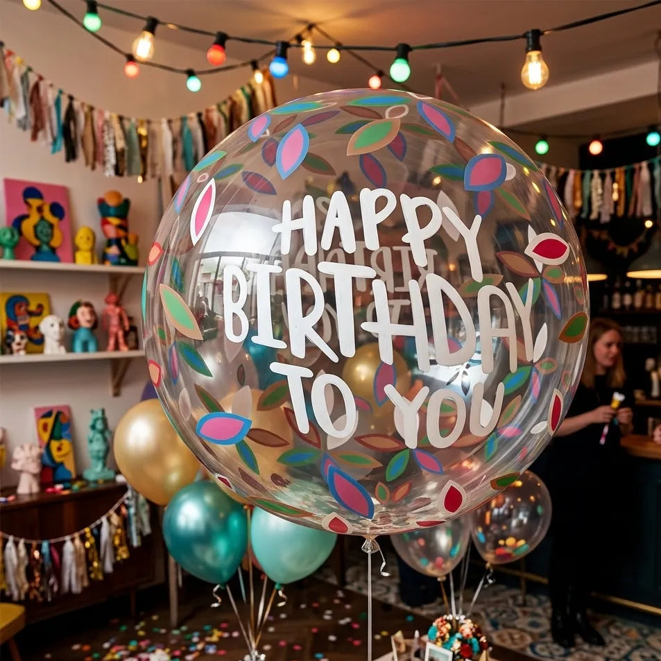 Ballon XXL Anniversaire Transparent