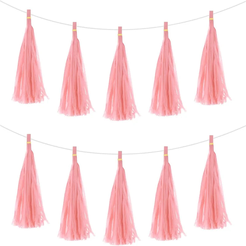 Ballon XXL Rose Pastel Franges
