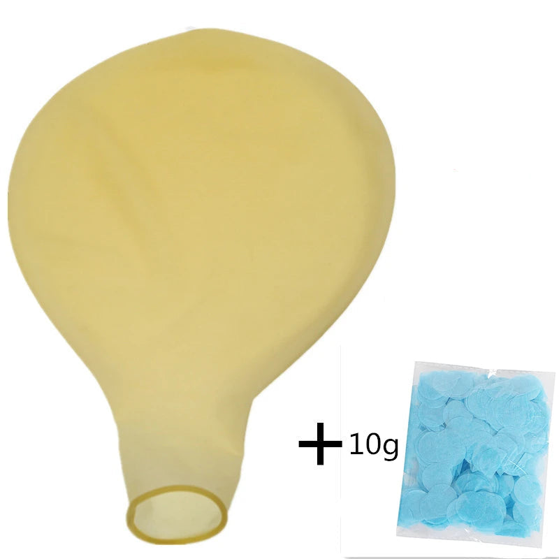 Ballon XXL Transparent à Confettis Bleus Unique